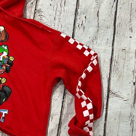 Women's Super Mario Kart Cartoon Red Hoodie Pullover Jumper Sweatshirt - Picture 4 of 5